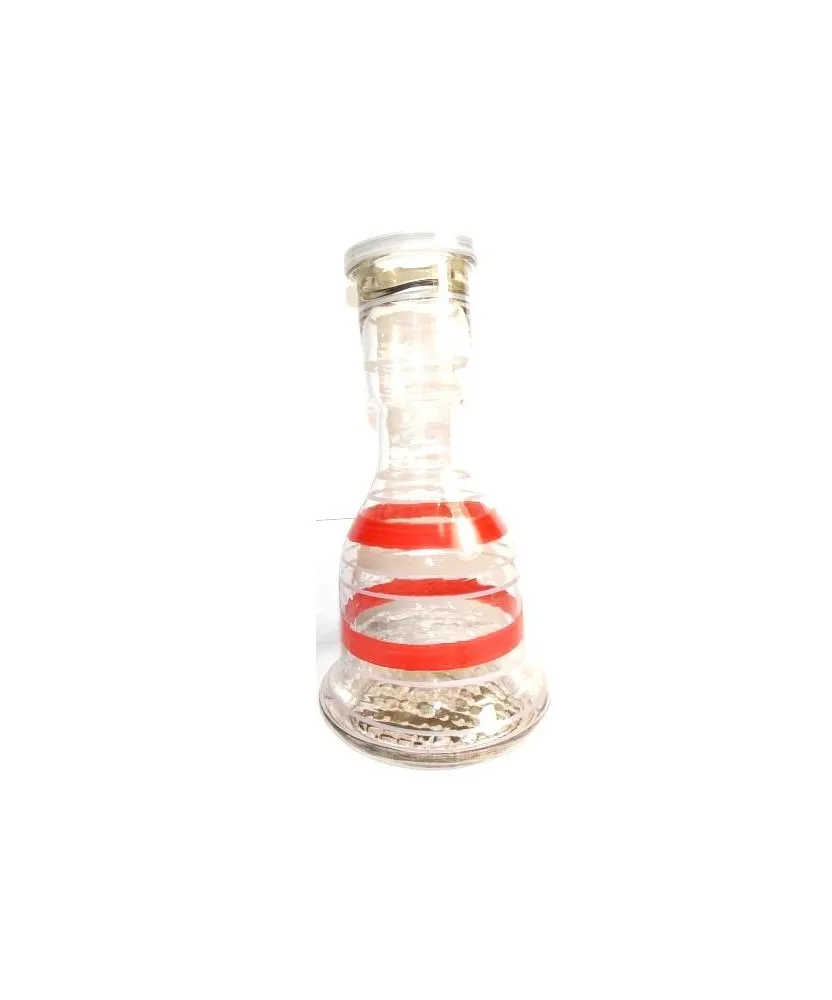 Cristal cachimbas 30cm transparente rojo Cristal cachimbas 30cm transparente rojo