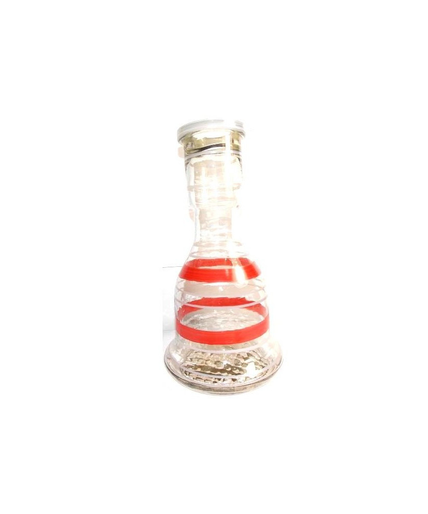 Cristal cachimbas 30cm transparente rojo Cristal cachimbas 30cm transparente rojo
